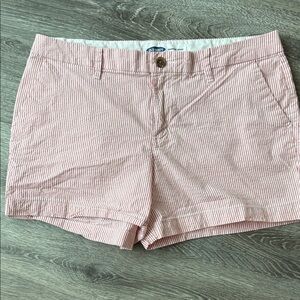 Old Navy Women's Pink Striped Bermudas